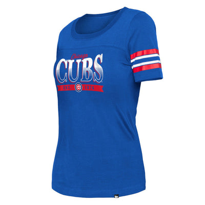 CHICAGO CUBS NEW ERA WOMEN'S FAIRWAY ROYAL TEE