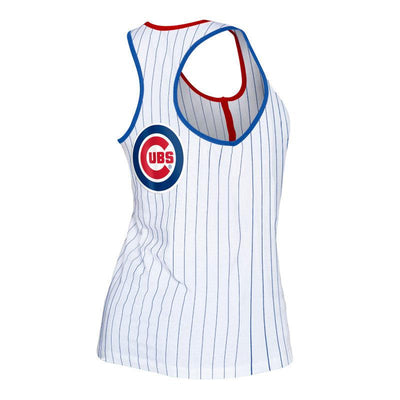 CHICAGO CUBS NEW ERA WOMEN'S GAMEDAY PINSTRIPE TANK