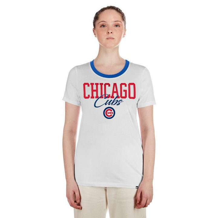 CHICAGO CUBS NEW ERA WOMEN'S GAMEDAY WHITE TEE Short Sleeve Tees NEW ERA CAP COMPANY INC