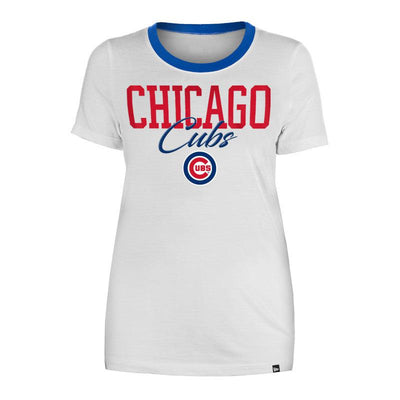 CHICAGO CUBS NEW ERA WOMEN'S GAMEDAY WHITE TEE