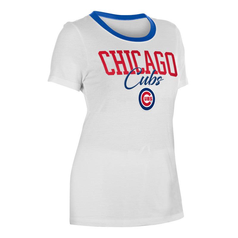CHICAGO CUBS NEW ERA WOMEN S GAMEDAY WHITE TEE