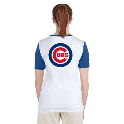 CHICAGO CUBS NEW ERA WOMEN'S RINGER RAGLAN TEE