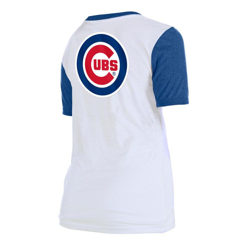 CHICAGO CUBS NEW ERA WOMEN'S RINGER RAGLAN TEE