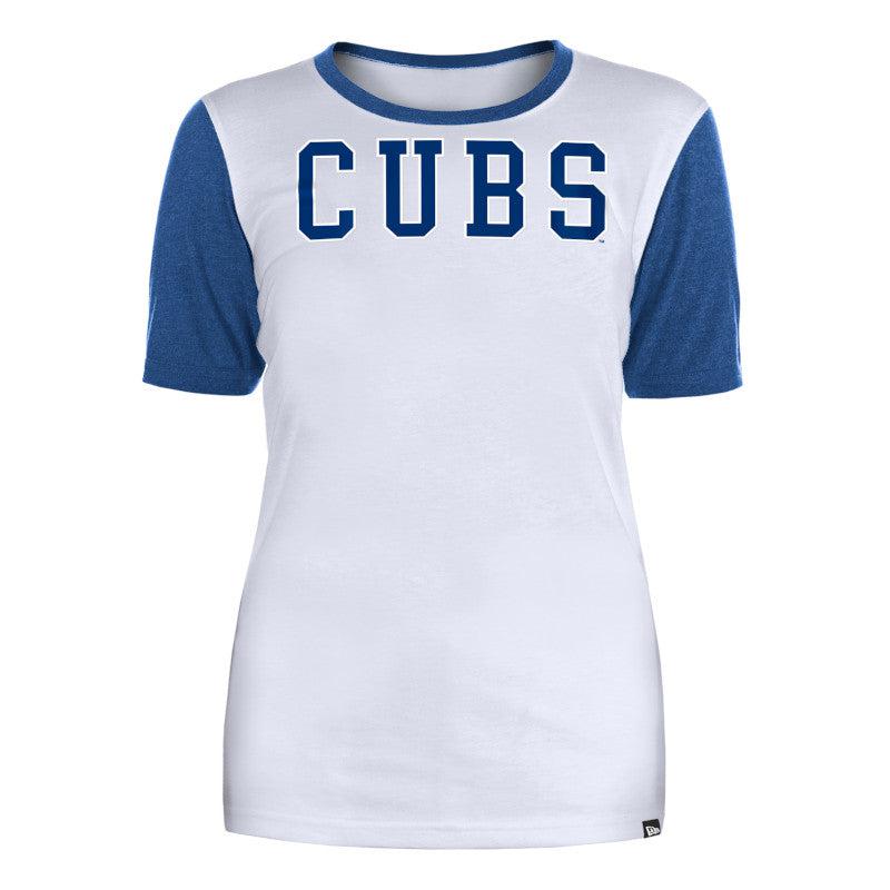 CHICAGO CUBS NEW ERA WOMEN'S RINGER RAGLAN TEE