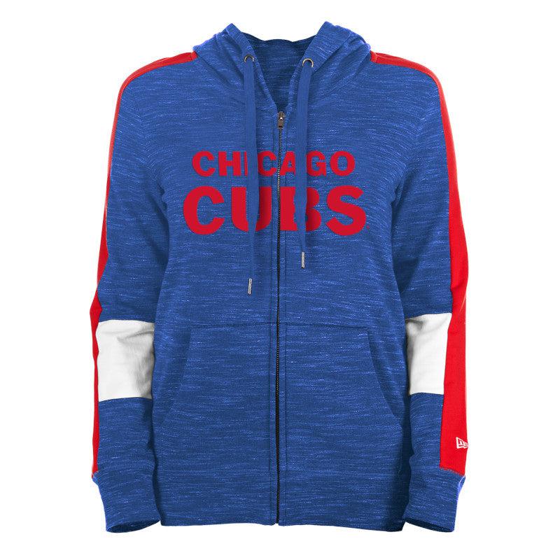 CHICAGO CUBS NEW ERA WOMEN'S WALKING BEAR FULL ZIP ACTIVE HOODIE