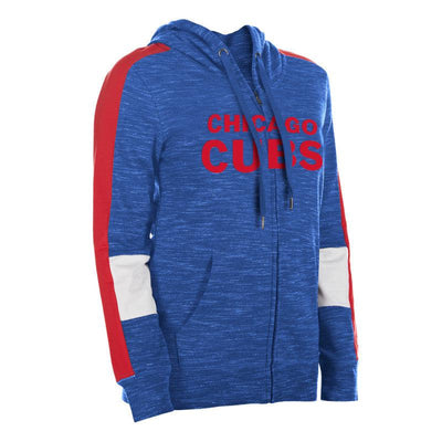 CHICAGO CUBS NEW ERA WOMEN'S WALKING BEAR FULL ZIP ACTIVE HOODIE