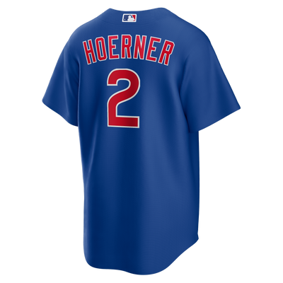 CHICAGO CUBS NIKE MEN'S NICO HOERNER ALTERNATE BLUE JERSEY