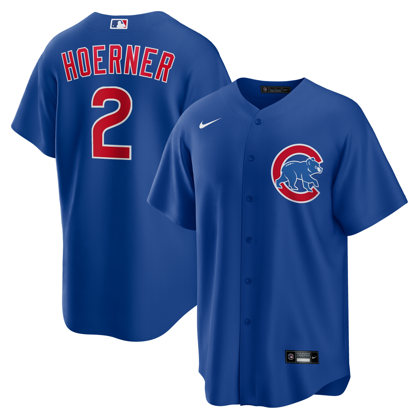 CHICAGO CUBS NIKE MEN'S NICO HOERNER ALTERNATE BLUE JERSEY