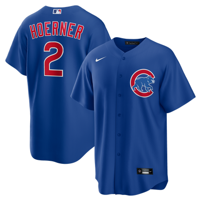 CHICAGO CUBS NIKE MEN'S NICO HOERNER ALTERNATE BLUE JERSEY