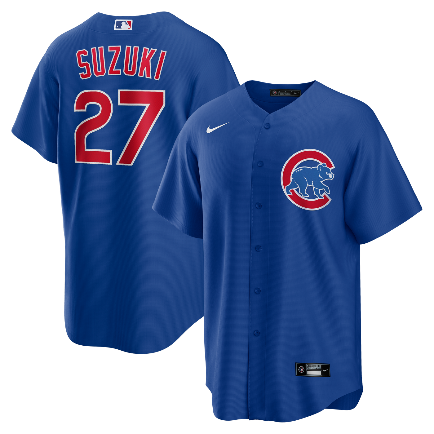 CHICAGO CUBS NIKE MEN'S SEIYA SUZUKI ALTERNATE BLUE JERSEY