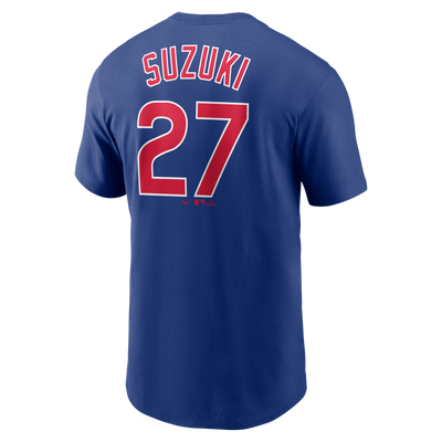CHICAGO CUBS NIKE MEN'S SEIYA SUZUKI NAME AND NUMBER TEE