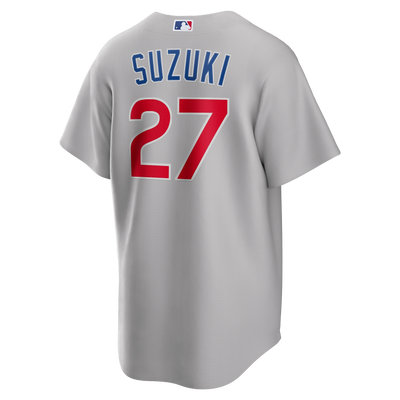 CHICAGO CUBS NIKE MEN'S SEIYA SUZUKI ROAD GRAY JERSEY