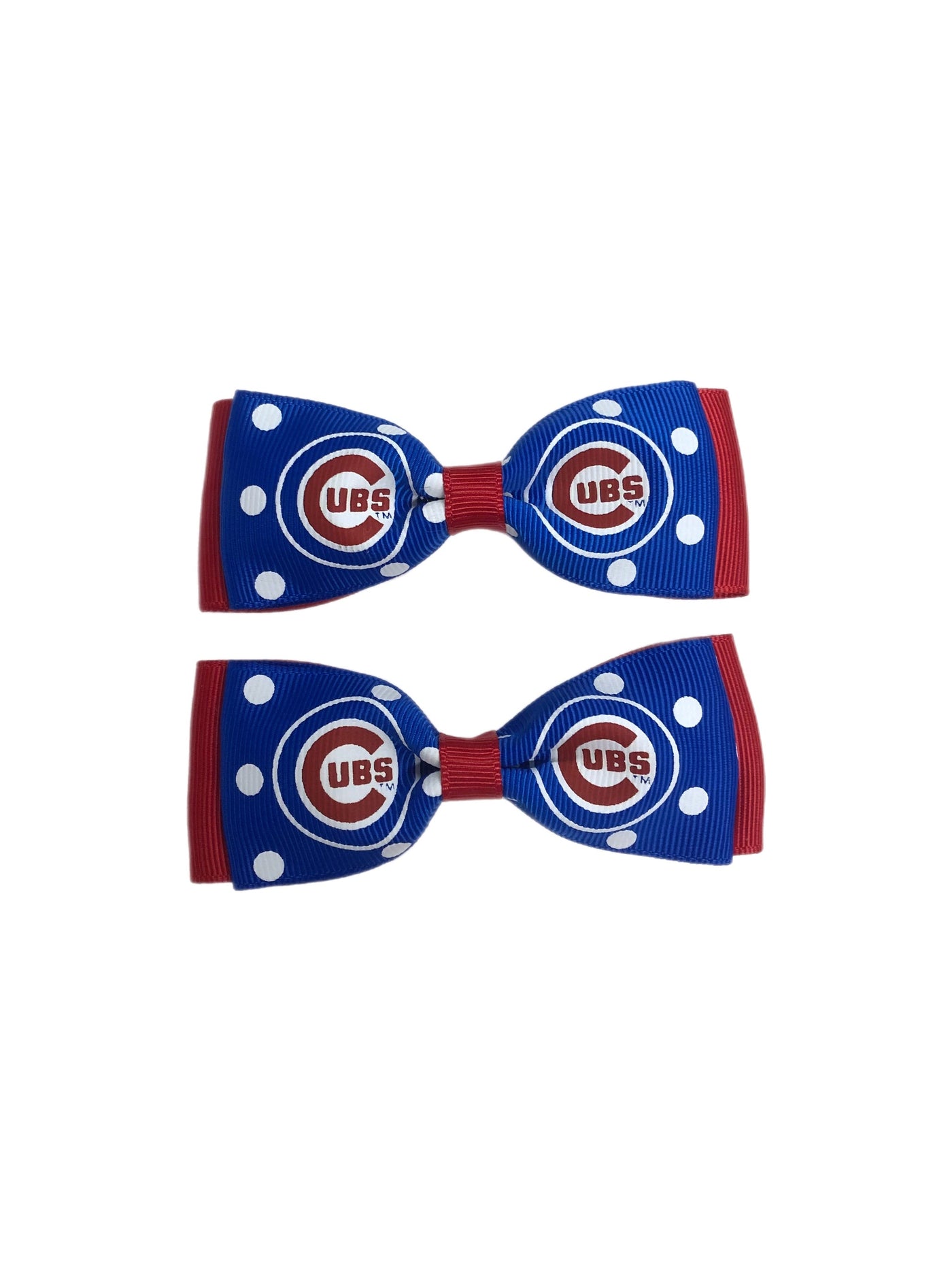 CHICAGO CUBS YOUTH POLKA DOT BARRETTES