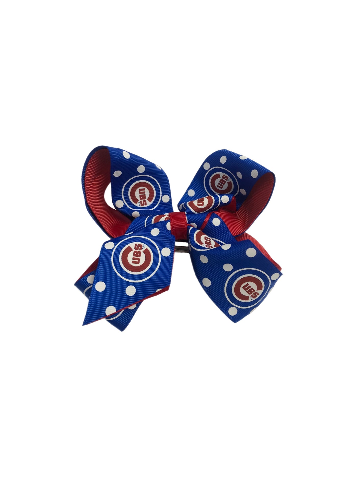 CHICAGO CUBS YOUTH POLKA DOT BOW BARRETTE