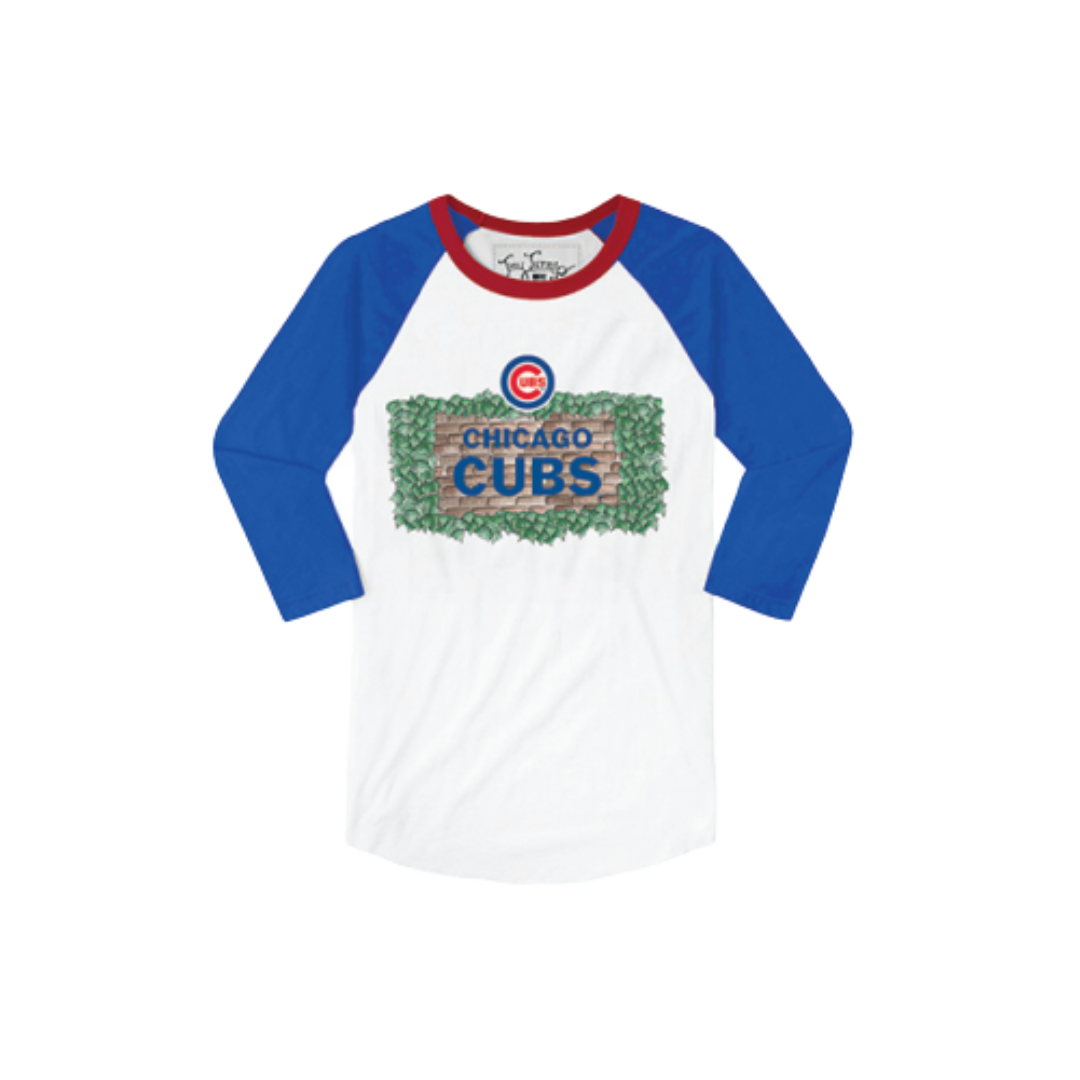 CHICAGO CUBS TINY TURNIP WOMEN'S RAGLAN IVY WALL TEE