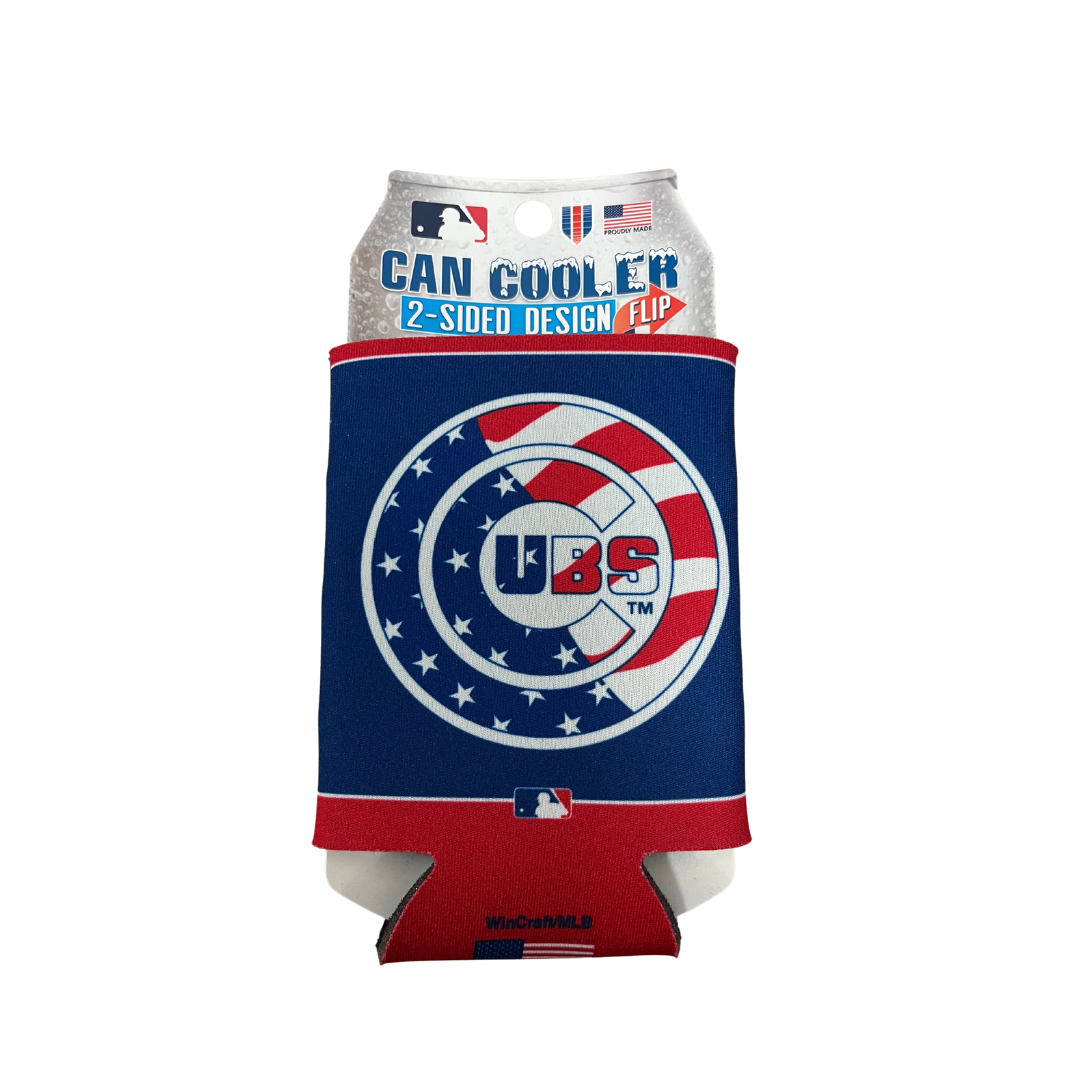 CHICAGO CUBS WINCRAFT RED WHITE AND BLUE KOOZIE