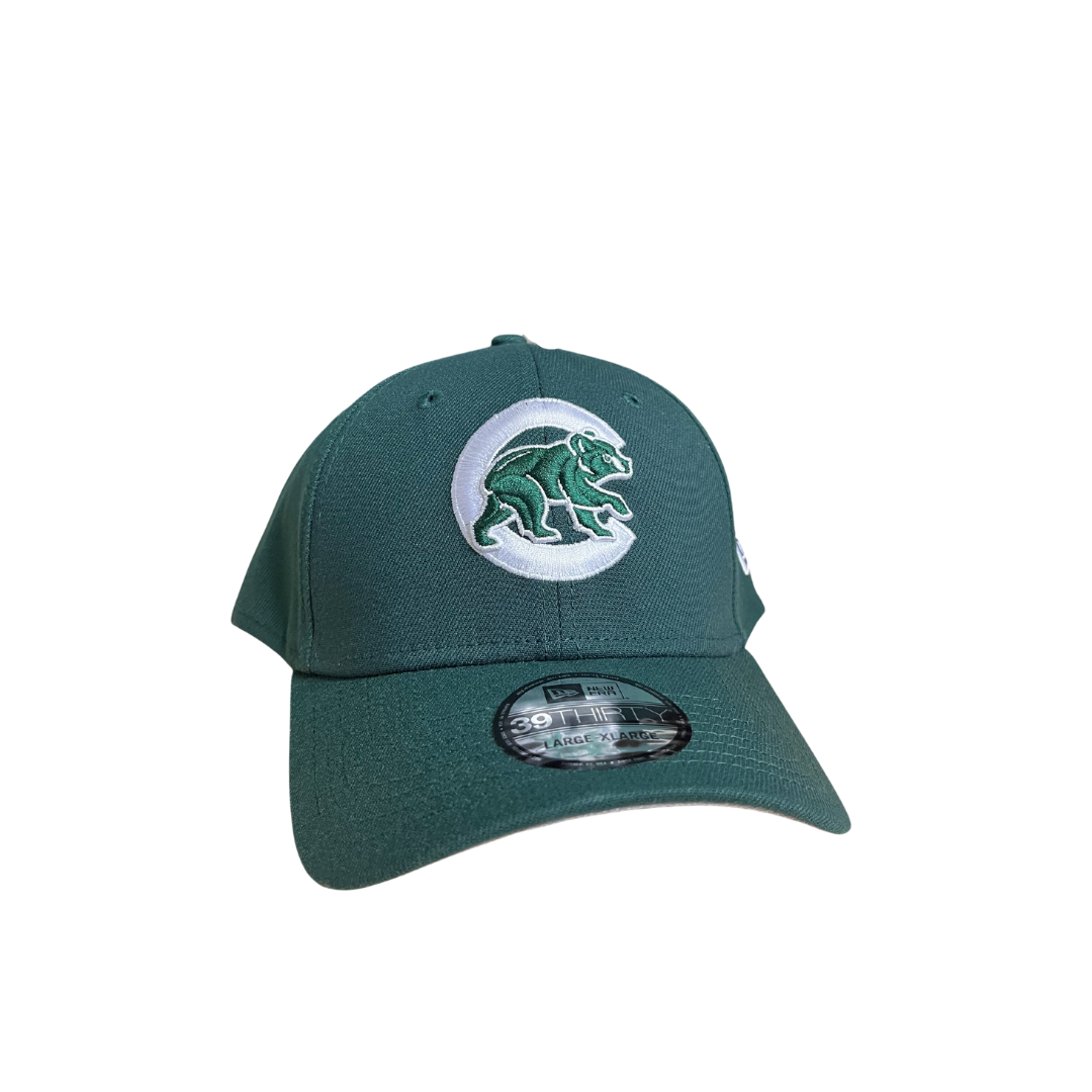 CHICAGO CUBS  NEW ERA WALKING BEAR GREEN 39THIRTY CAP