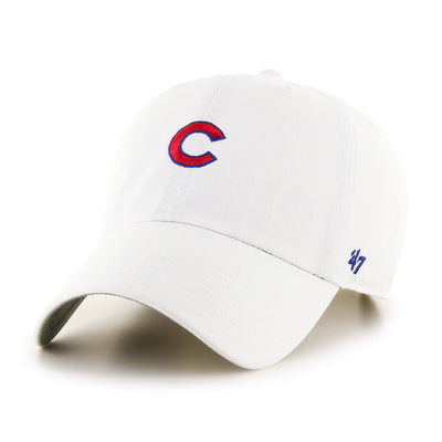 CHICAGO CUBS 47 BRAND WOMEN'S WHITE MICRO HOME LOGO CAP