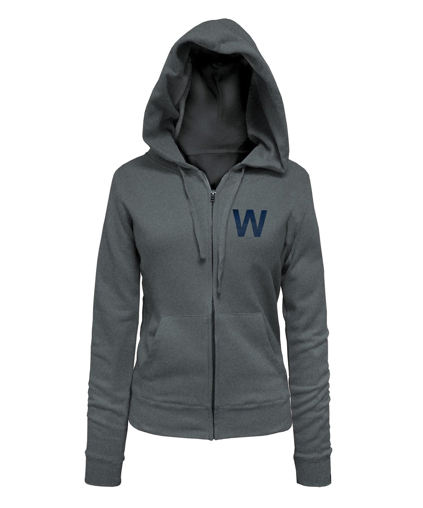 W CAPSULE COLLECTION WOMENS GRAY ZIP HOODIE - Ivy Shop