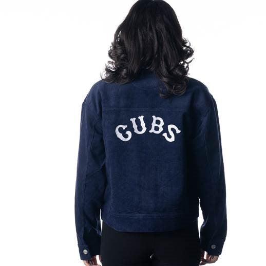 CHICAGO CUBS THE WILD COLLECTIVE WOMEN'S CORDUROY JACKET Jackets & Outerwear THE WILD COLLECTIVE