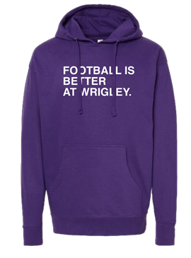 FOOTBALL IS BETTER AT WRIGLEY PURPLE HOODIE - Ivy Shop