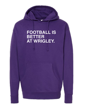 FOOTBALL IS BETTER AT WRIGLEY PURPLE HOODIE - Ivy Shop