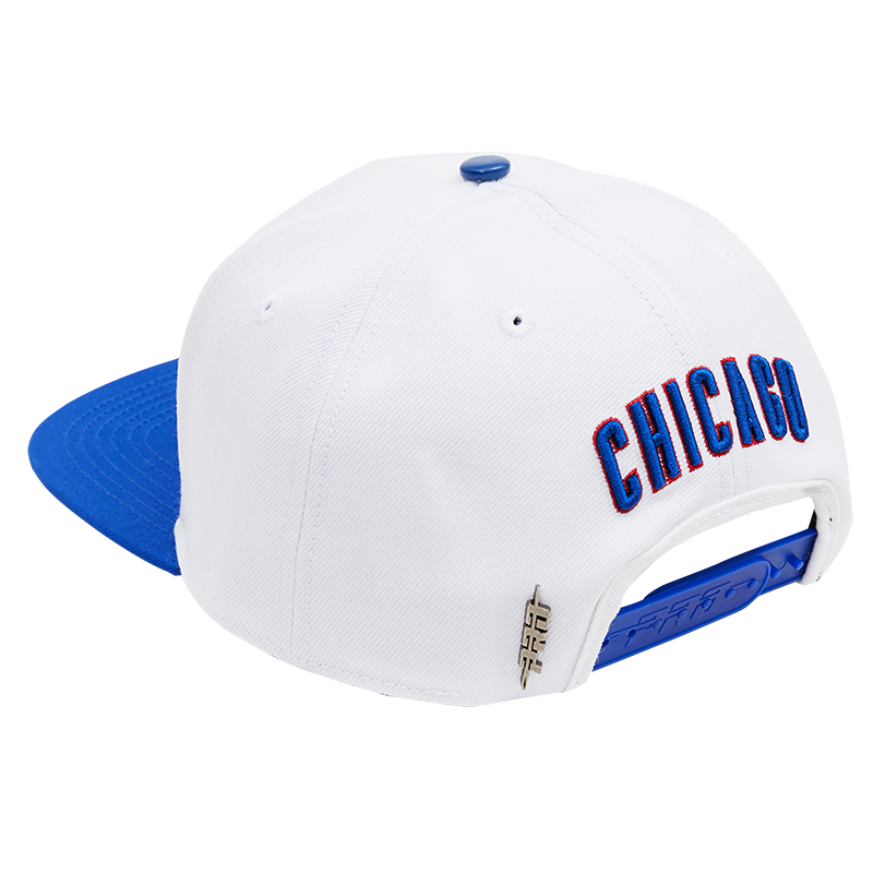 CHICAGO CUBS PRO STANDARD WHITE SNAPBACK ADJUSTABLE CAP