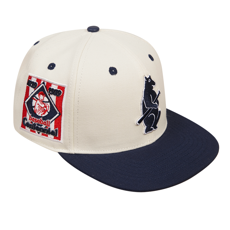 CHICAGO CUBS PRO STANDARD WHITE AND NAVY 1914 LOGO ADJUSTABLE CAP