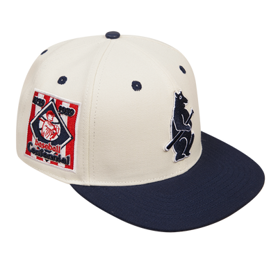 CHICAGO CUBS PRO STANDARD WHITE AND NAVY 1914 LOGO ADJUSTABLE CAP