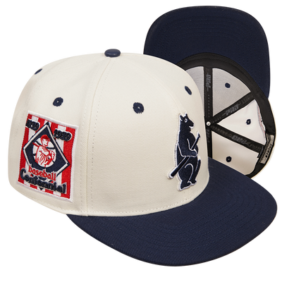 CHICAGO CUBS PRO STANDARD WHITE AND NAVY 1914 LOGO ADJUSTABLE CAP