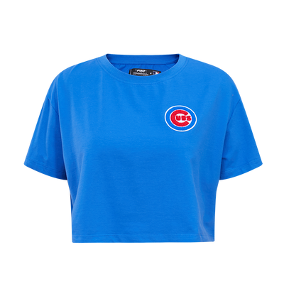 CHICAGO CUBS PRO STANDARD WOMEN'S LOGO CROP TEE