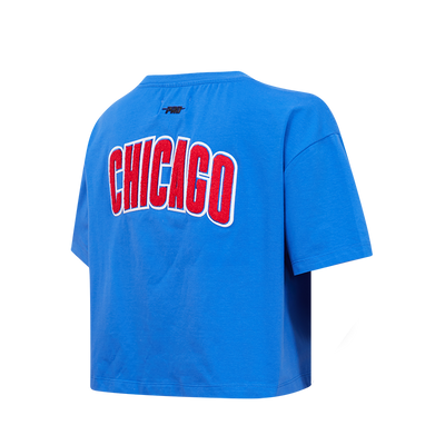 CHICAGO CUBS PRO STANDARD WOMEN'S LOGO CROP TEE
