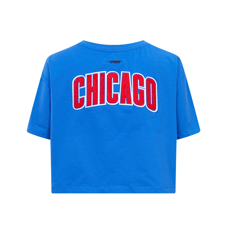 CHICAGO CUBS PRO STANDARD WOMEN'S LOGO CROP TEE