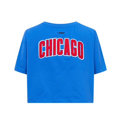 CHICAGO CUBS PRO STANDARD WOMEN'S LOGO CROP TEE