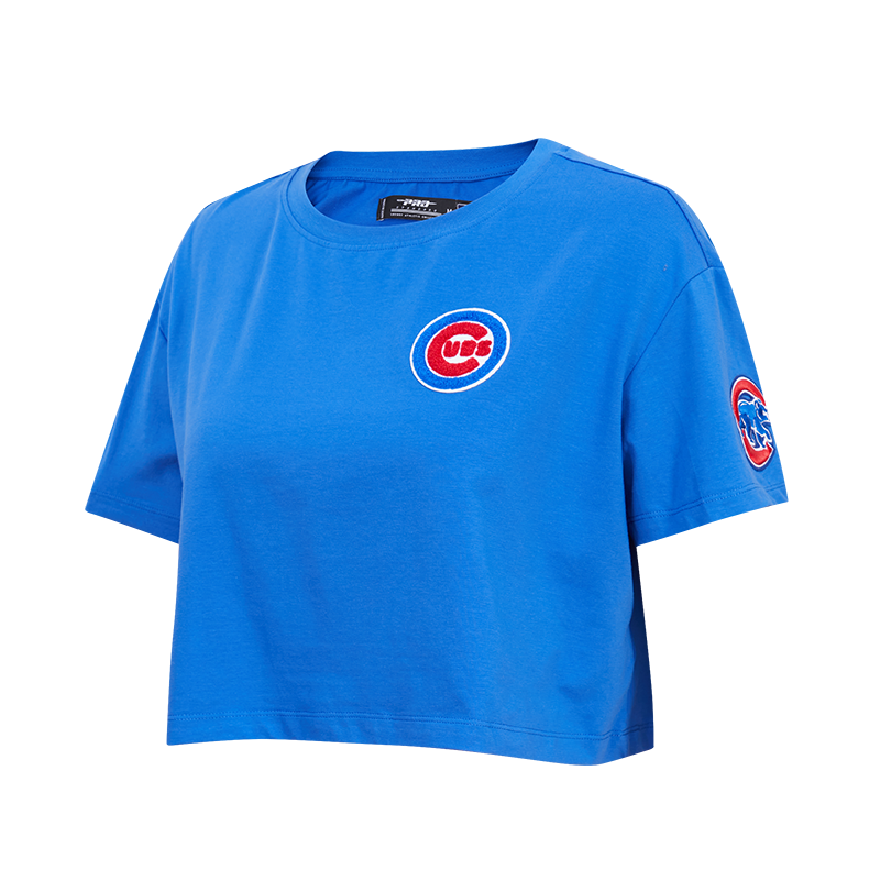 CHICAGO CUBS PRO STANDARD WOMEN'S LOGO CROP TEE