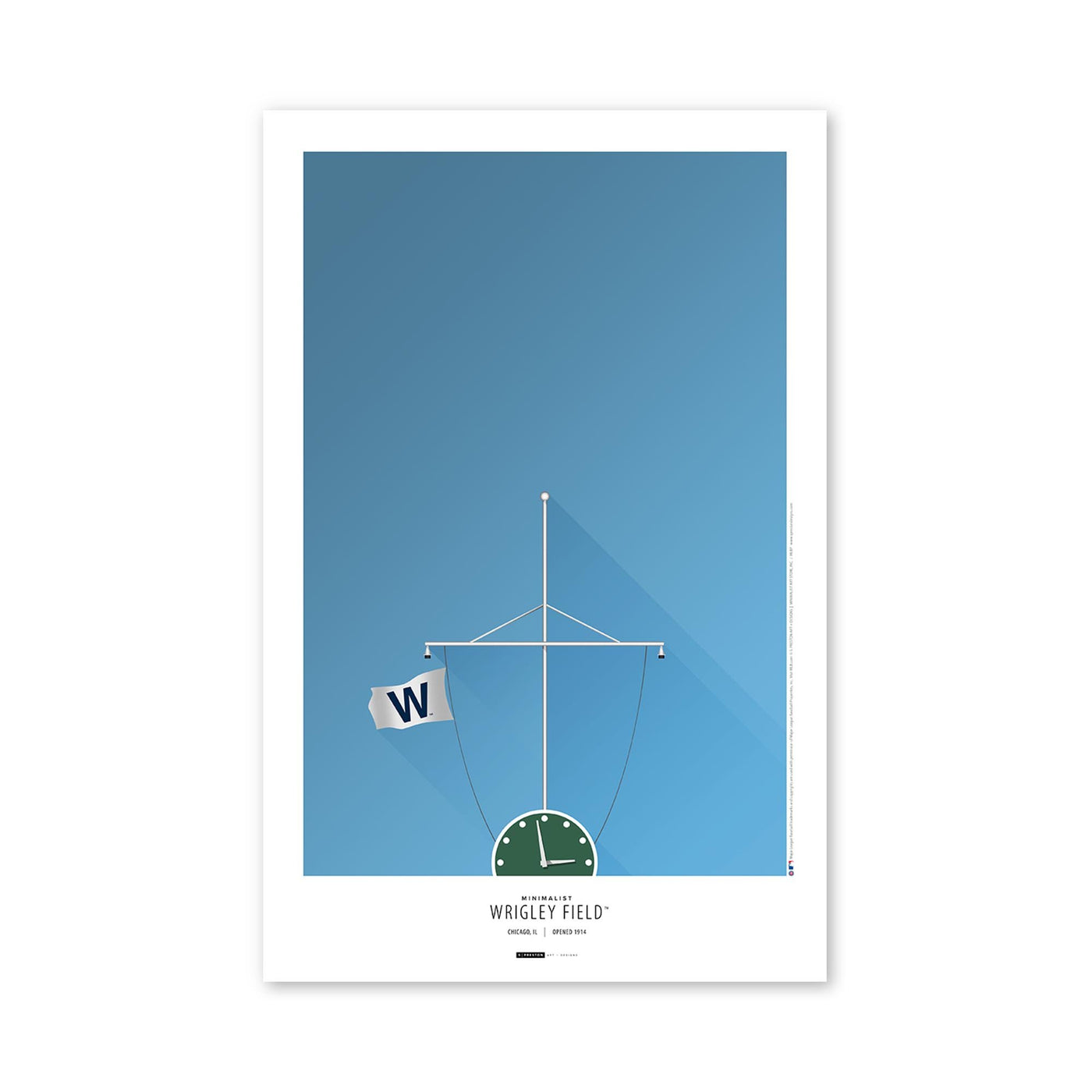 MINIMALIST WRIGLEY FIELD (W FLAG) PRINT - Ivy Shop