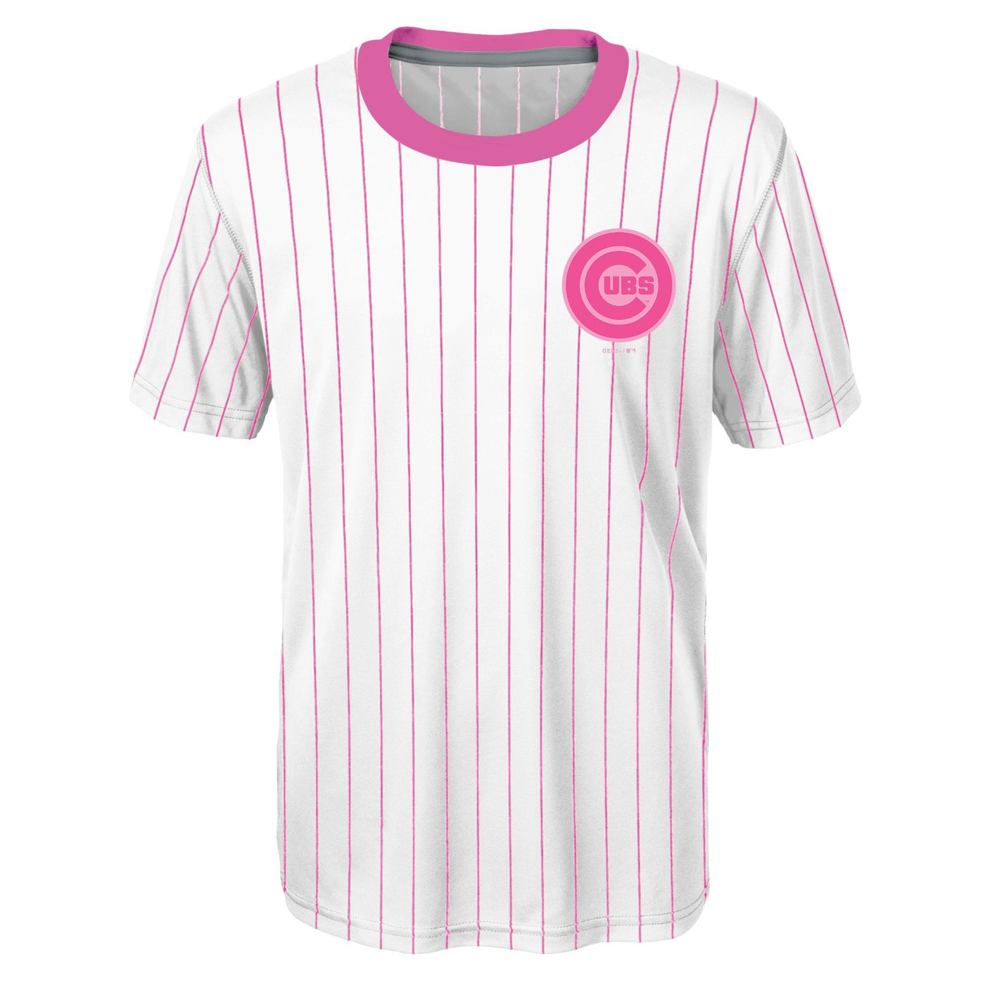 PINK PINSTRIPE YOUTH PERFORMANCE TEE - Ivy Shop