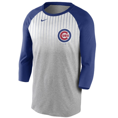 PINSTRIPE FADE CHICAGO CUBS BASEBALL TEE - Ivy Shop